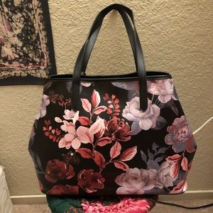 Kenneth Cole Reaction Black Multi Floral Tote